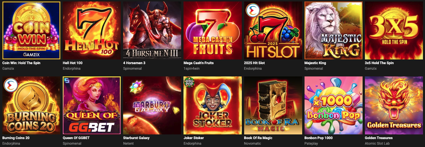 GGBet slots